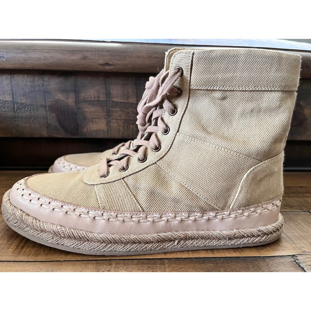 Free People Menorca Ankle Boots Women's Sz 9 Sand Lace Up High Top Sneakers - Picture 6 of 11